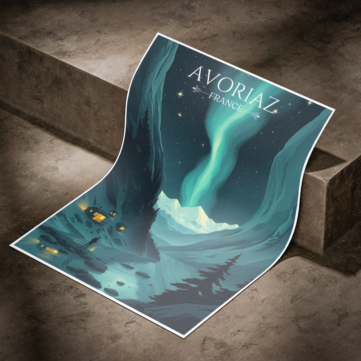 Avoriaz - France - Travel Art Wall Deco Poster - Art Print - Travel Art Poster