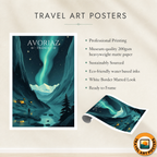 Avoriaz - France - Travel Art Wall Deco Poster - Art Print - Travel Art Poster