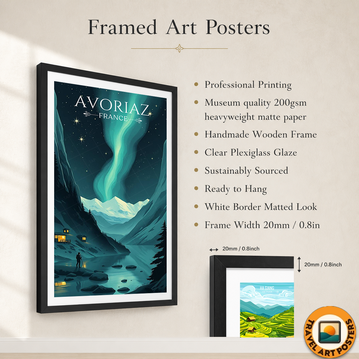 Avoriaz - France - Travel Art Wall Deco Poster - Art Print - Travel Art Poster