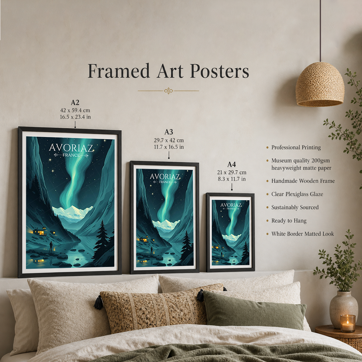 Avoriaz - France - Travel Art Wall Deco Poster - Art Print - Travel Art Poster