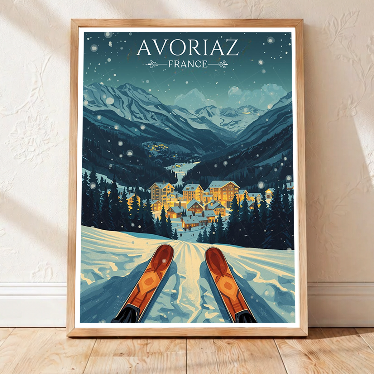 Avoréaz - France - Travel Art Wall Deco Poster - Art Print - Travel Art Poster