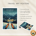 Avoréaz - France - Travel Art Wall Deco Poster - Art Print - Travel Art Poster