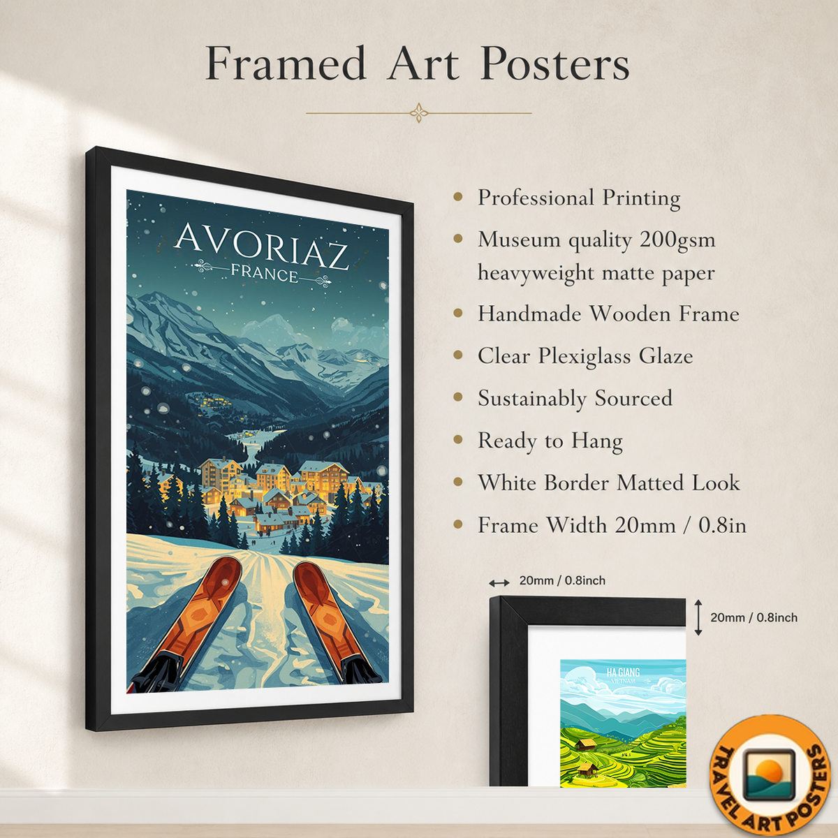 Avoréaz - France - Travel Art Wall Deco Poster - Art Print - Travel Art Poster
