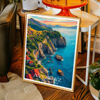 Saint-Tropez de Neige - France - Travel Art Wall Deco Poster - Art Print - Travel Art Poster