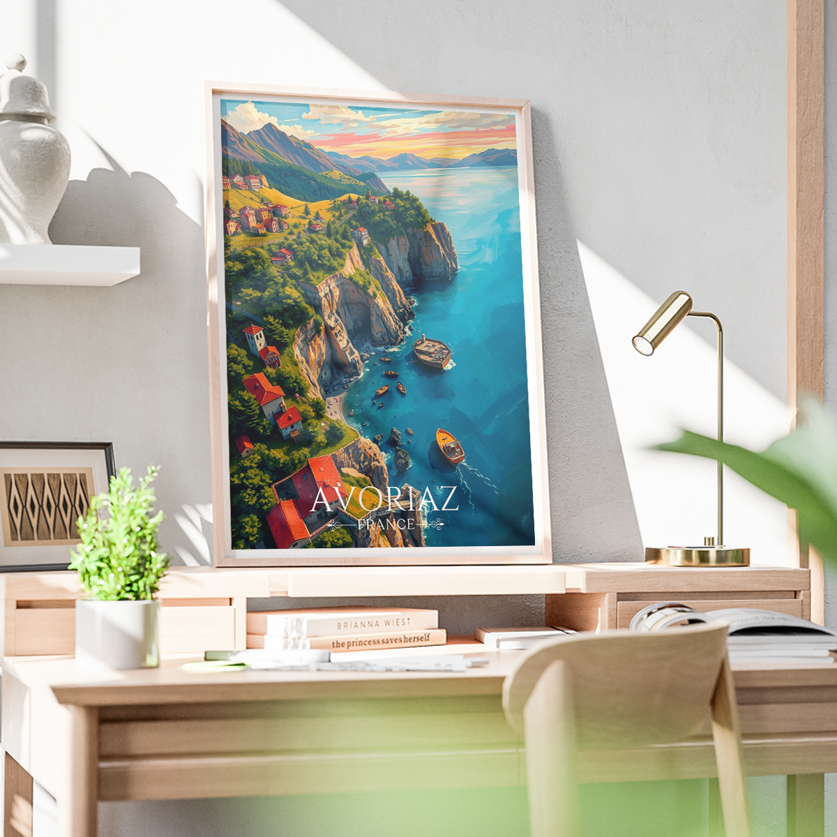 Saint-Tropez de Neige - France - Travel Art Wall Deco Poster - Art Print - Travel Art Poster