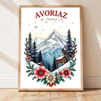 Les Portes du Soleil - France - Travel Art Wall Deco Poster - Art Print - Travel Art Poster