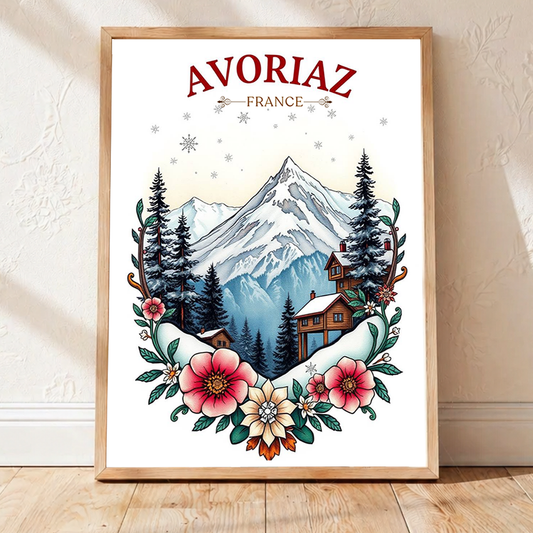 Les Portes du Soleil - France - Travel Art Wall Deco Poster - Art Print - Travel Art Poster