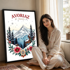 Les Portes du Soleil - France - Travel Art Wall Deco Poster - Art Print - Travel Art Poster