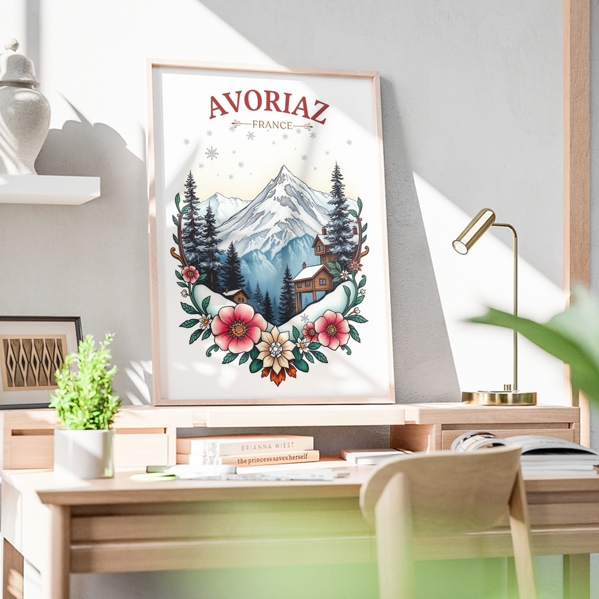Les Portes du Soleil - France - Travel Art Wall Deco Poster - Art Print - Travel Art Poster