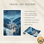 Avoriaz 1800 - France - Travel Art Wall Deco Poster - Art Print - Travel Art Poster