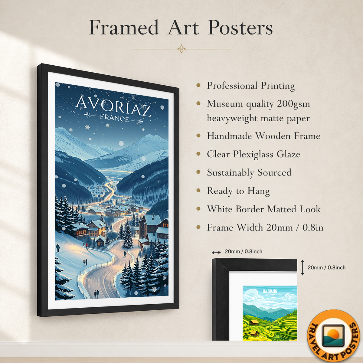 Avoriaz 1800 - France - Travel Art Wall Deco Poster - Art Print - Travel Art Poster