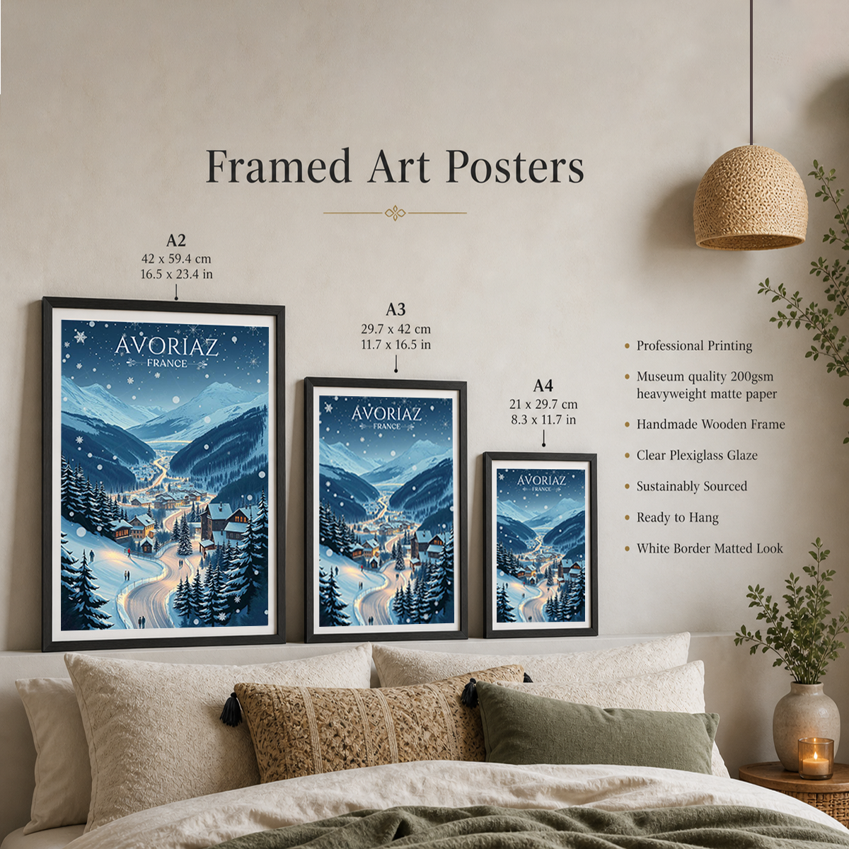 Avoriaz 1800 - France - Travel Art Wall Deco Poster - Art Print - Travel Art Poster