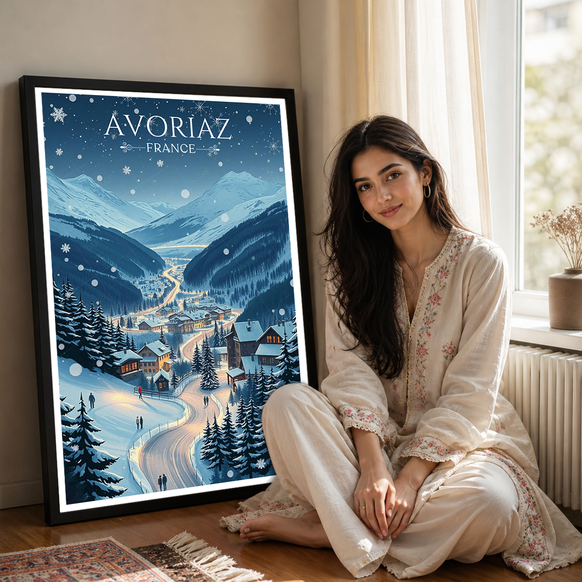 Avoriaz 1800 - France - Travel Art Wall Deco Poster - Art Print - Travel Art Poster