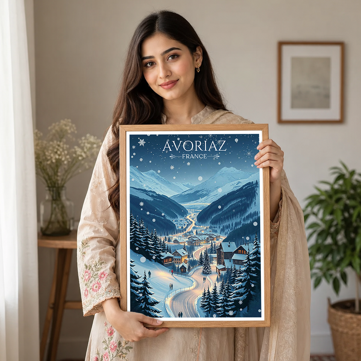 Avoriaz 1800 - France - Travel Art Wall Deco Poster - Art Print - Travel Art Poster