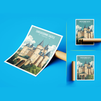 Carcassonne Castle - France - Travel Art Wall Deco Poster - Art Print - Travel Art Poster