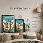 Carcassonne Castle - France - Travel Art Wall Deco Poster - Art Print - Travel Art Poster