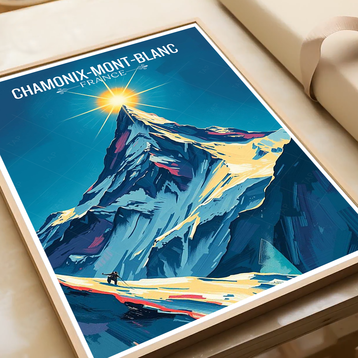 La Dame Blanche - France - Travel Art Wall Deco Poster - Art Print - Travel Art Poster