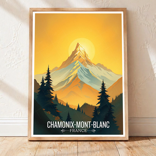 Chamonix - France - Travel Art Wall Deco Poster - Art Print - Travel Art Poster