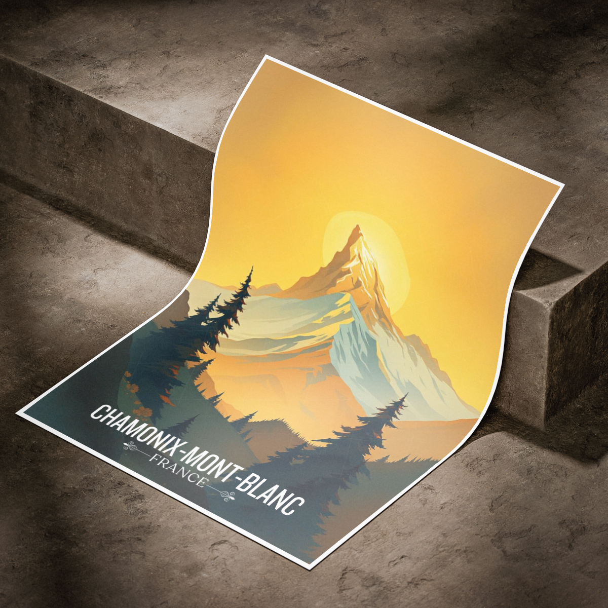 Chamonix - France - Travel Art Wall Deco Poster - Art Print - Travel Art Poster