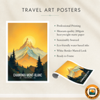 Chamonix - France - Travel Art Wall Deco Poster - Art Print - Travel Art Poster