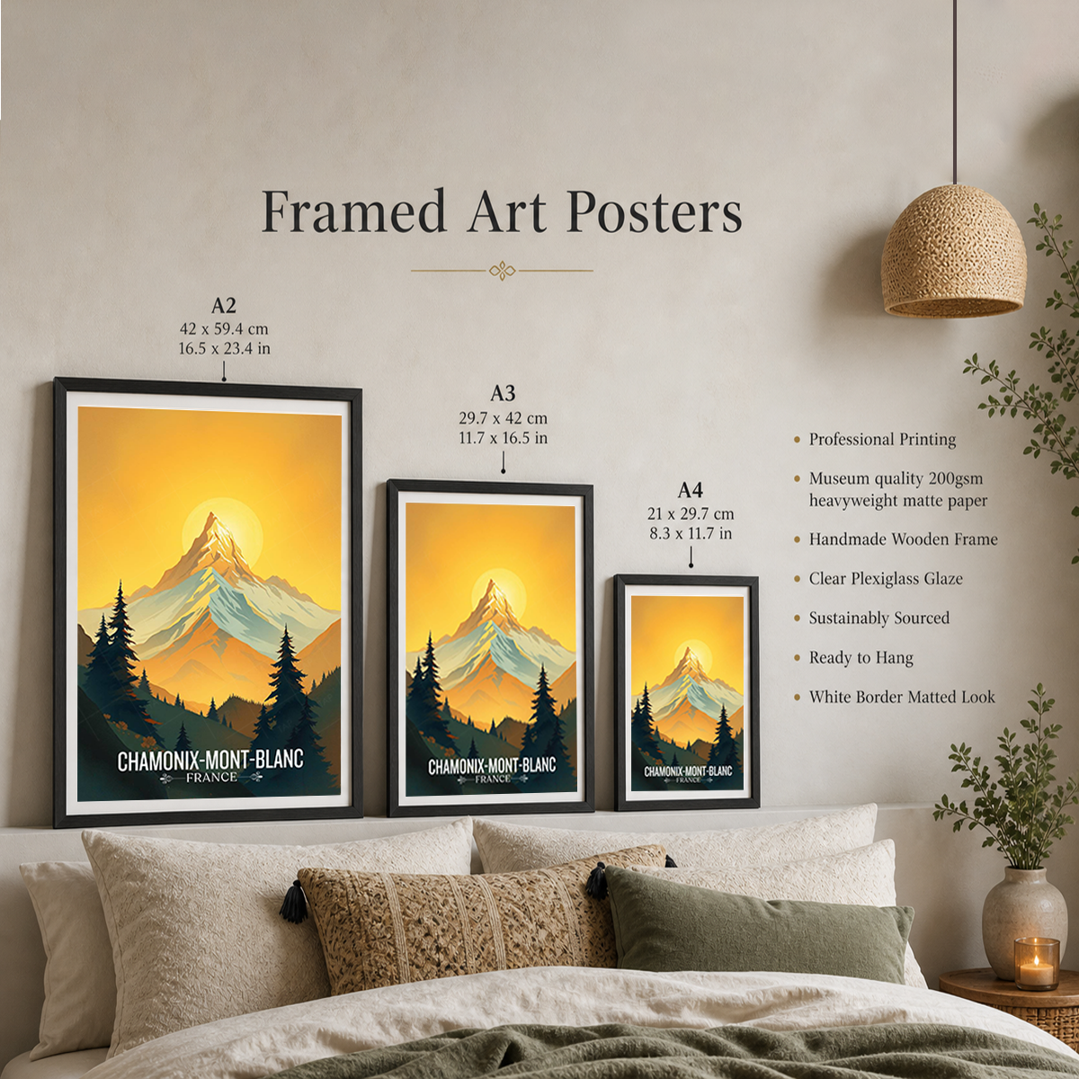 Chamonix - France - Travel Art Wall Deco Poster - Art Print - Travel Art Poster