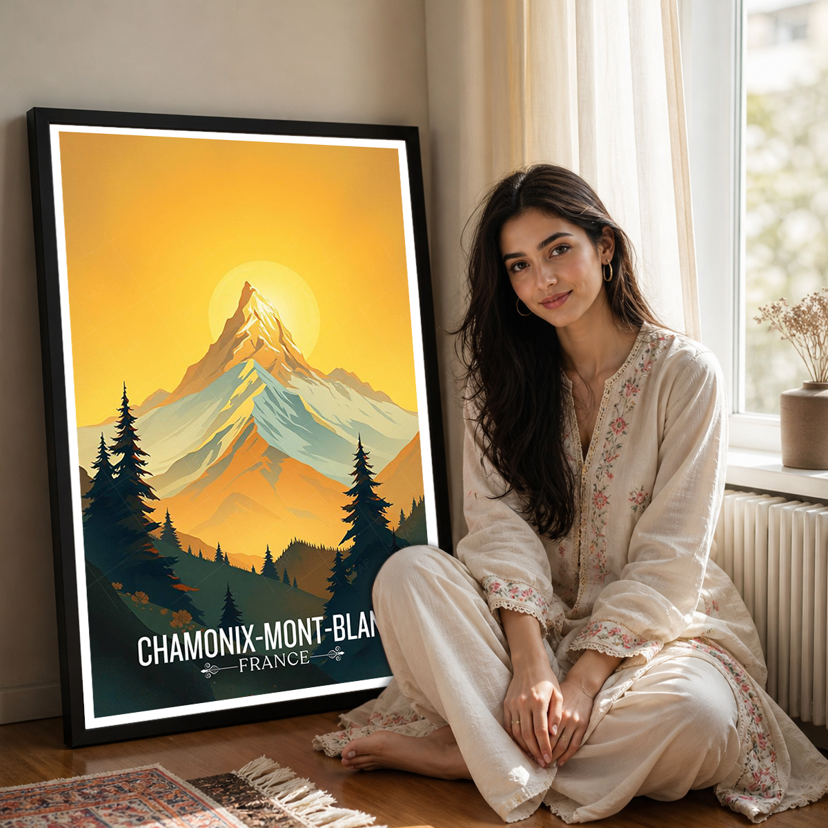 Chamonix - France - Travel Art Wall Deco Poster - Art Print - Travel Art Poster
