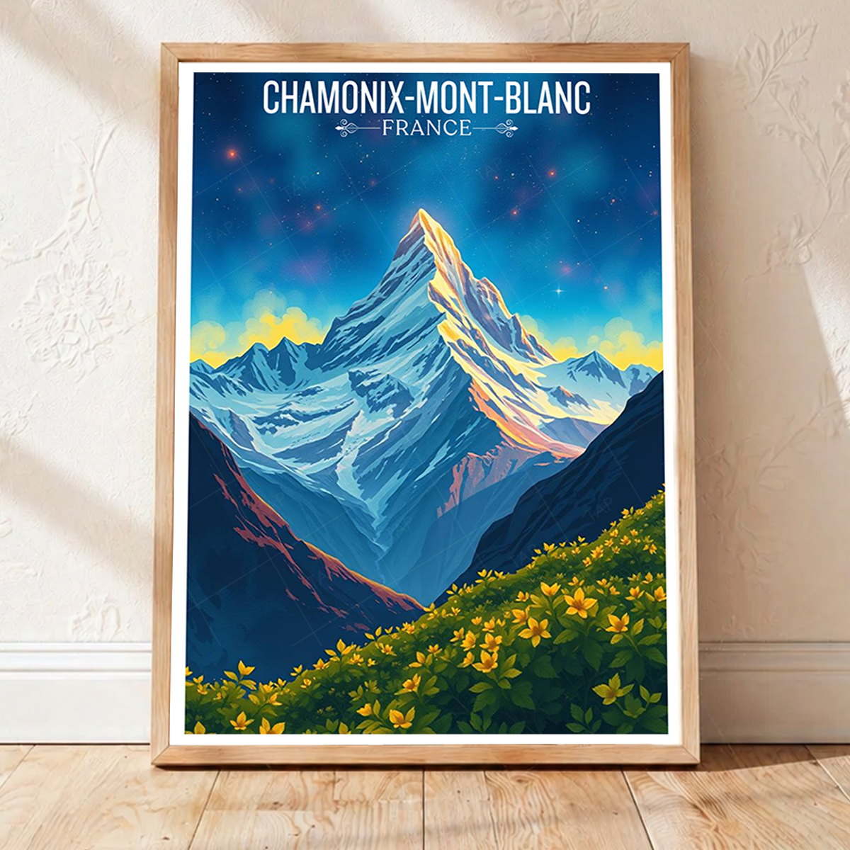 Chamoni - France - Travel Art Wall Deco Poster - Art Print - Travel Art Poster