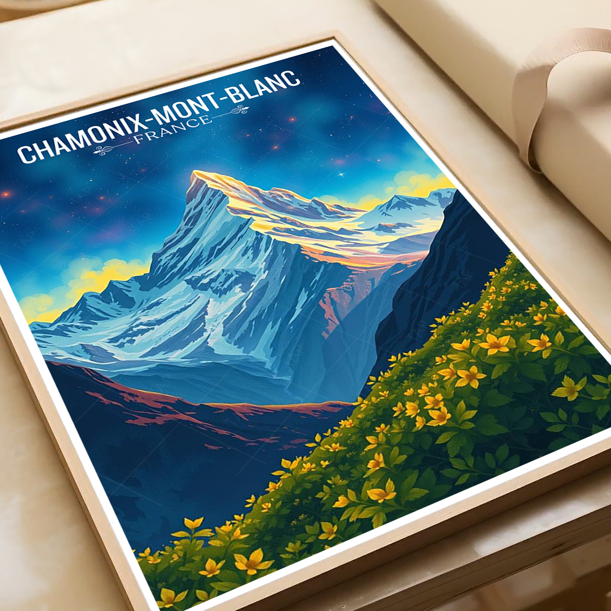 Chamoni - France - Travel Art Wall Deco Poster - Art Print - Travel Art Poster