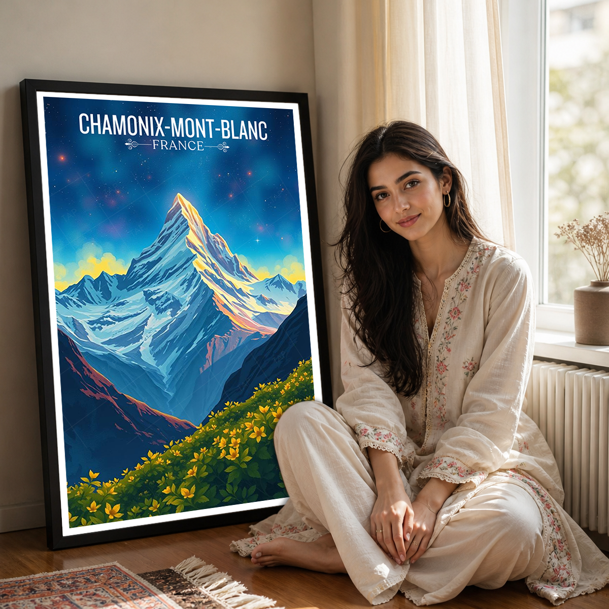 Chamoni - France - Travel Art Wall Deco Poster - Art Print - Travel Art Poster