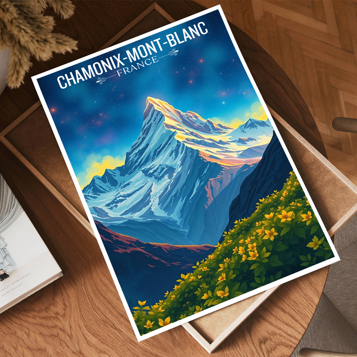 Chamoni - France - Travel Art Wall Deco Poster - Art Print - Travel Art Poster