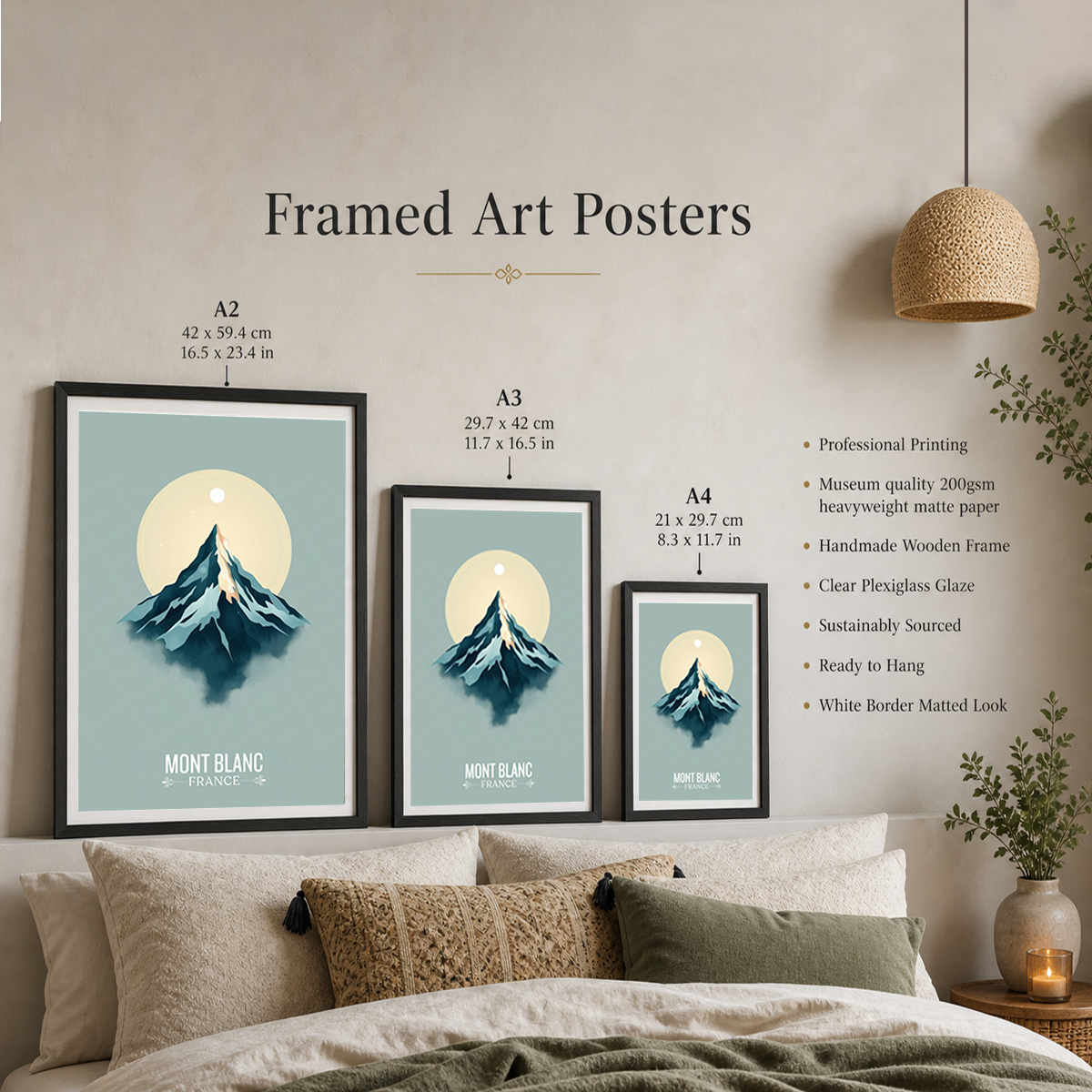 Chamouni - France - Travel Art Wall Deco Poster - Art Print - Travel Art Poster