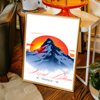Cham - France - Travel Art Wall Deco Poster - Art Print - Travel Art Poster