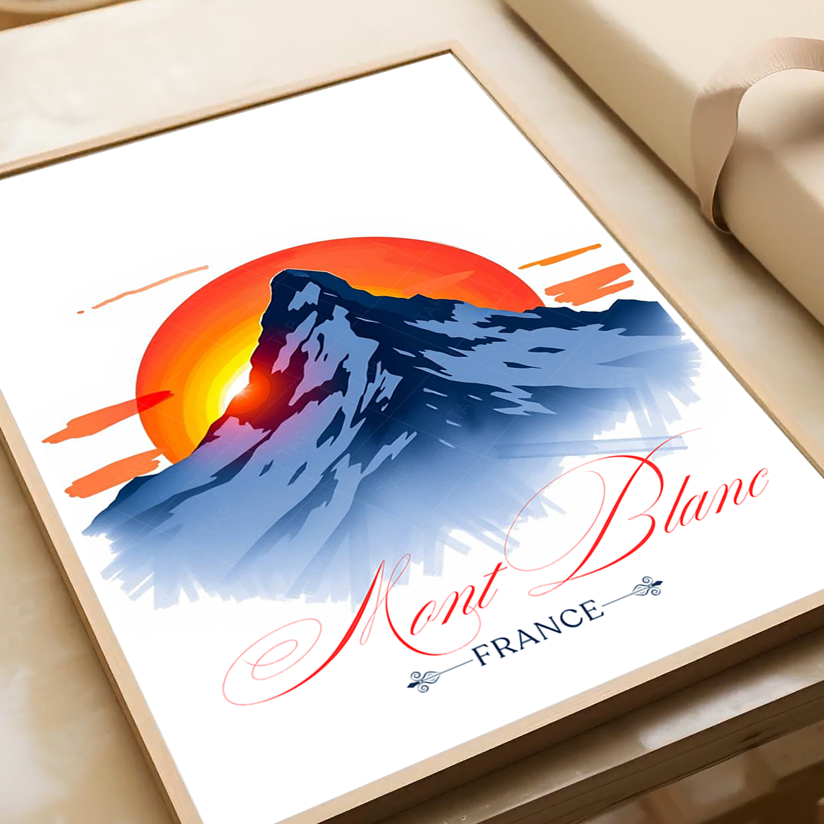 Cham - France - Travel Art Wall Deco Poster - Art Print - Travel Art Poster
