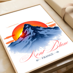 Cham - France - Travel Art Wall Deco Poster - Art Print - Travel Art Poster