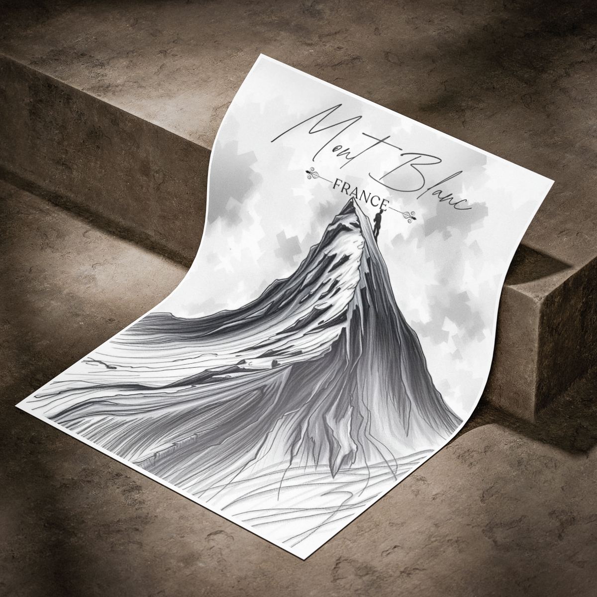 The White Lady Chamonix - France - Travel Art Wall Deco Poster - Art Print - Travel Art Poster
