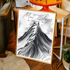 The White Lady Chamonix - France - Travel Art Wall Deco Poster - Art Print - Travel Art Poster