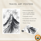 The White Lady Chamonix - France - Travel Art Wall Deco Poster - Art Print - Travel Art Poster