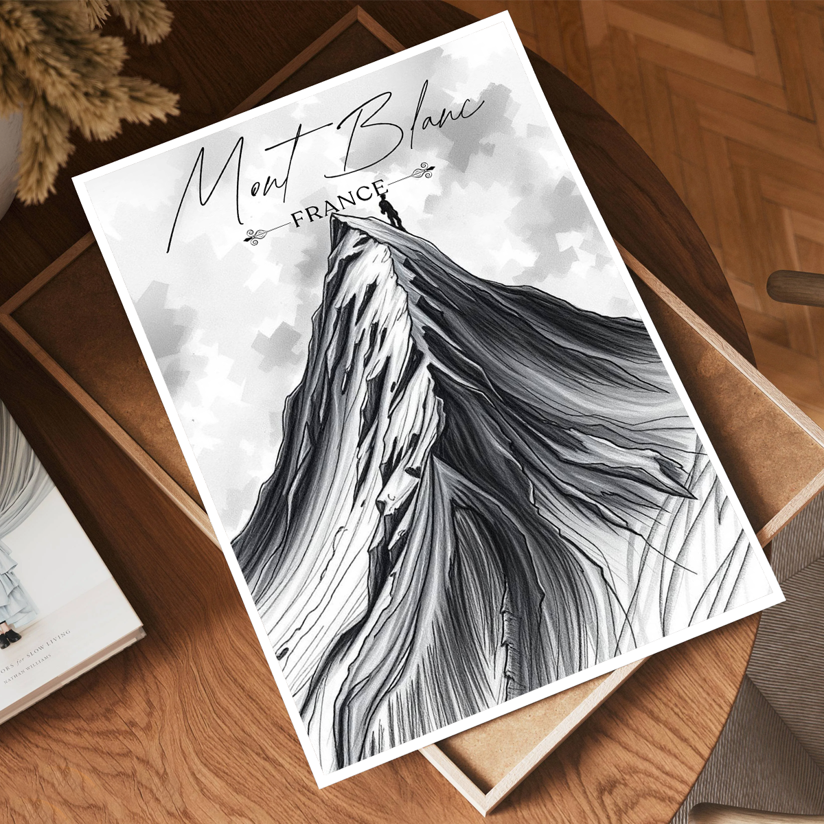 The White Lady Chamonix - France - Travel Art Wall Deco Poster - Art Print - Travel Art Poster