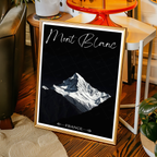 Mont Blanc - France - Travel Art Wall Deco Poster - Art Print - Travel Art Poster