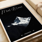 Mont Blanc - France - Travel Art Wall Deco Poster - Art Print - Travel Art Poster