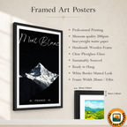 Mont Blanc - France - Travel Art Wall Deco Poster - Art Print - Travel Art Poster