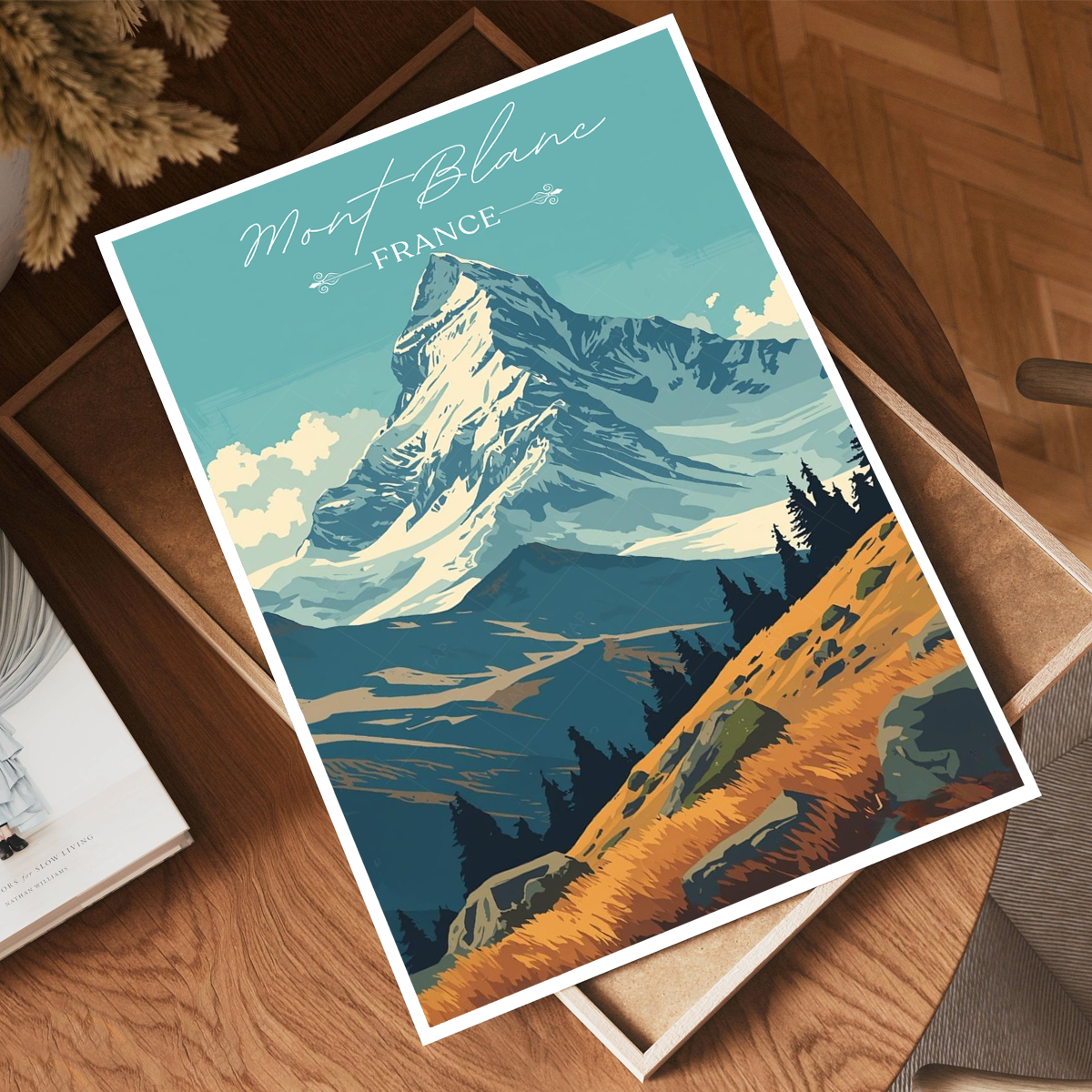 Place Of Chamois - France - Travel Art Wall Deco Poster - Art Print - Travel Art Poster