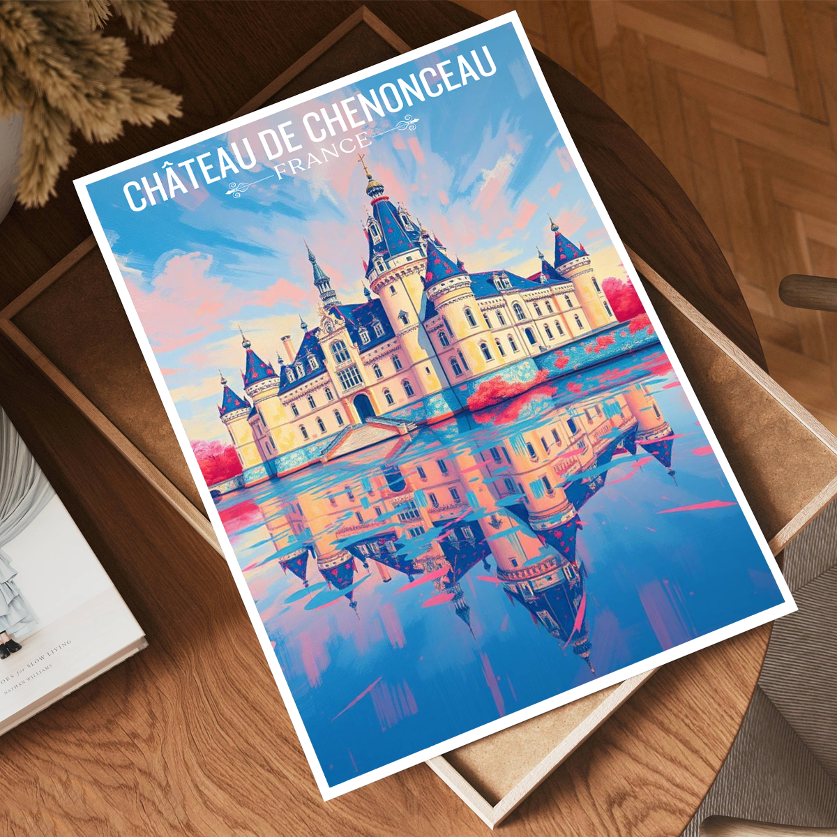 Château de Chenonceau - France - Travel Art Wall Deco Poster - Art Print - Travel Art Poster