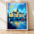 Château des Dames - France - Travel Art Wall Deco Poster - Art Print - Travel Art Poster