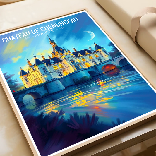 Château des Dames - France - Travel Art Wall Deco Poster - Art Print - Travel Art Poster