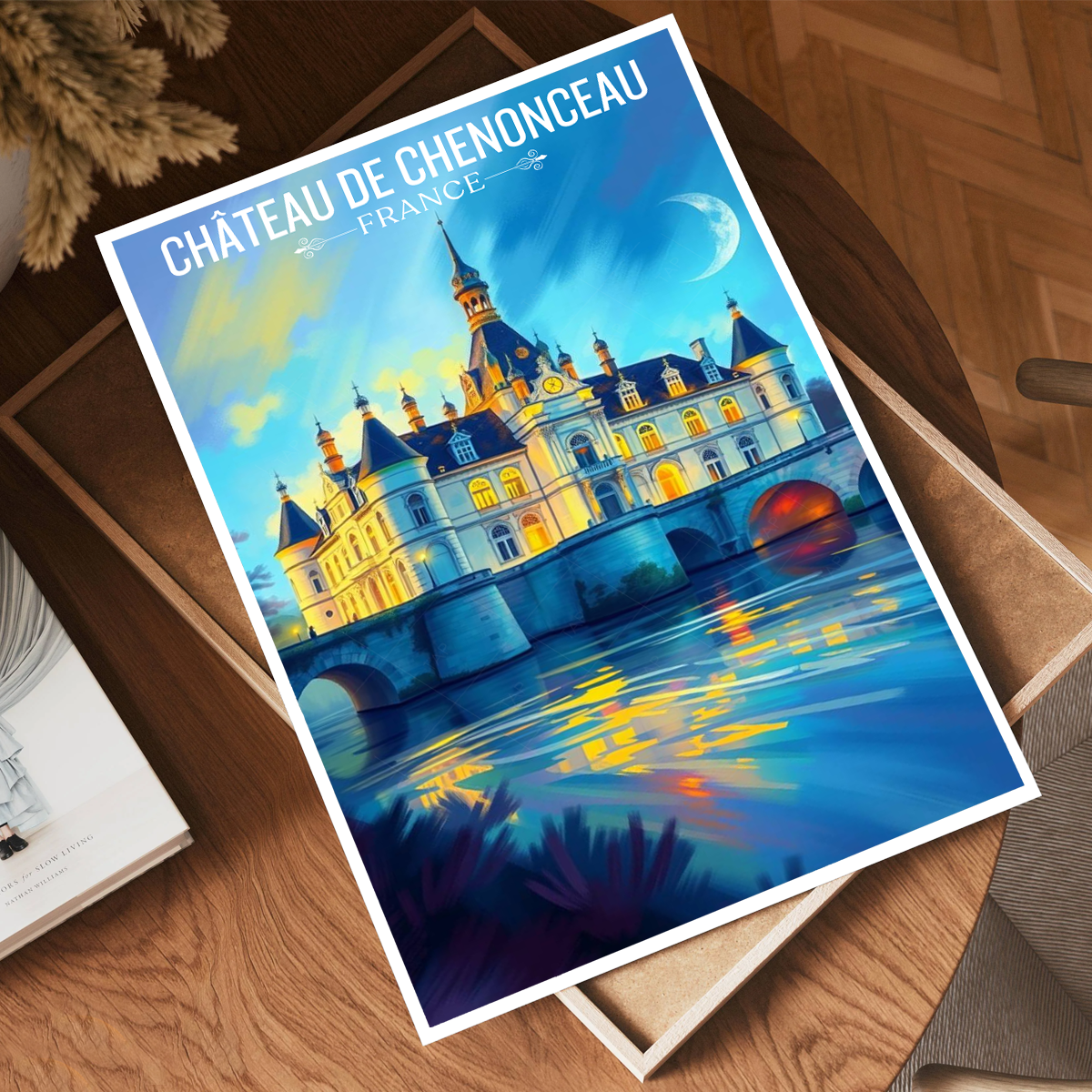 Château des Dames - France - Travel Art Wall Deco Poster - Art Print - Travel Art Poster