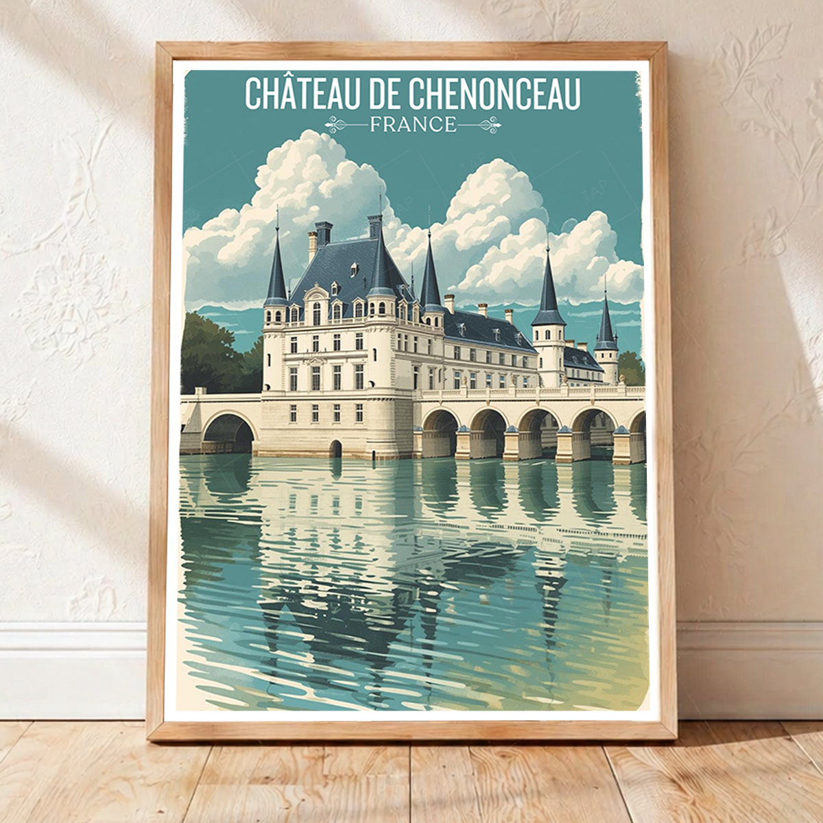 Ladies' Castle - France - Travel Art Wall Deco Poster - Art Print - Travel Art Poster