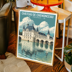 Ladies' Castle - France - Travel Art Wall Deco Poster - Art Print - Travel Art Poster