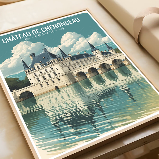 Ladies' Castle - France - Travel Art Wall Deco Poster - Art Print - Travel Art Poster