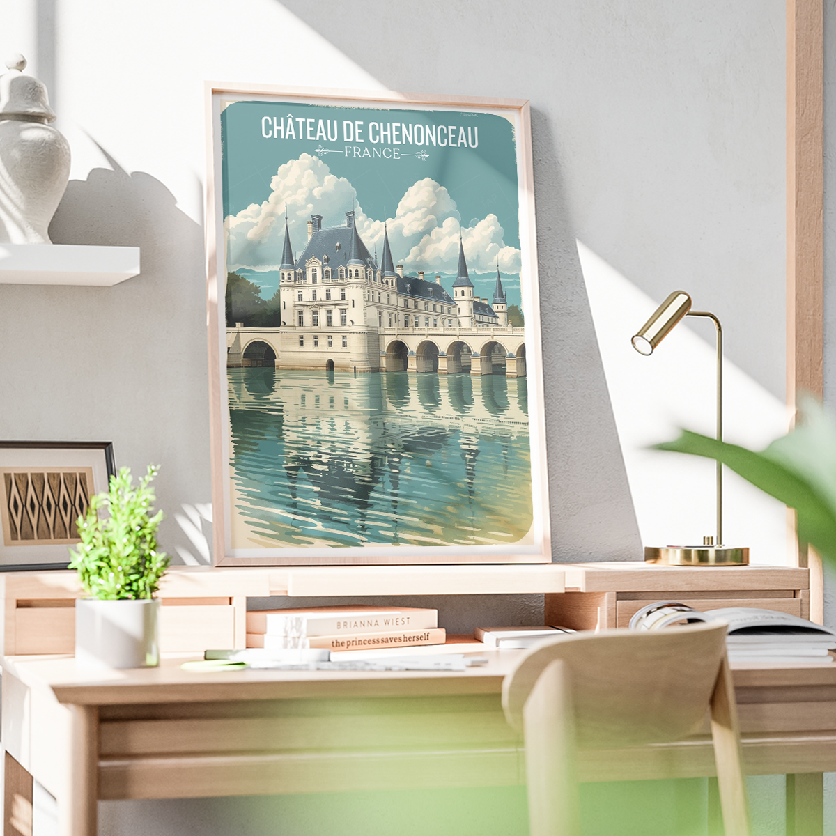 Ladies' Castle - France - Travel Art Wall Deco Poster - Art Print - Travel Art Poster